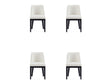 Gansevoort Faux Leather Dining Chair in Cream (set of 4) by Manhattan Comfort at Eve Furniture