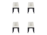 Gansevoort Faux Leather Dining Chair in Cream (set of 4) by Manhattan Comfort at Eve Furniture
