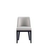 Gansevoort Faux Leather Dining Chair in Light Grey (set of 2) by Manhattan Comfort at Eve Furniture
