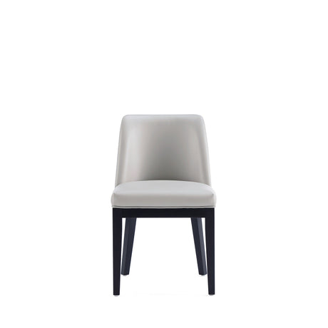 Gansevoort Faux Leather Dining Chair in Light Grey (set of 2) by Manhattan Comfort at Eve Furniture