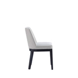 Gansevoort Faux Leather Dining Chair in Light Grey (set of 2) by Manhattan Comfort at Eve Furniture