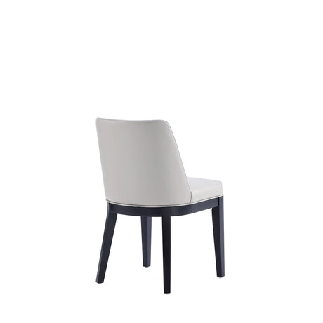 Gansevoort Faux Leather Dining Chair in Light Grey (set of 2) by Manhattan Comfort at Eve Furniture