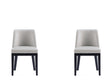 Gansevoort Faux Leather Dining Chair in Light Grey (set of 2) by Manhattan Comfort at Eve Furniture