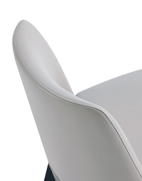 Gansevoort Faux Leather Dining Chair in Light Grey (set of 4) by Manhattan Comfort at Eve Furniture