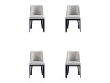 Gansevoort Faux Leather Dining Chair in Light Grey (set of 4) by Manhattan Comfort at Eve Furniture