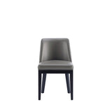 Gansevoort Faux Leather Dining Chair in Pebble Grey (set of 2) by Manhattan Comfort at Eve Furniture