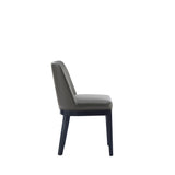 Gansevoort Faux Leather Dining Chair in Pebble Grey (set of 2) by Manhattan Comfort at Eve Furniture