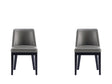 Gansevoort Faux Leather Dining Chair in Pebble Grey (set of 2) by Manhattan Comfort at Eve Furniture