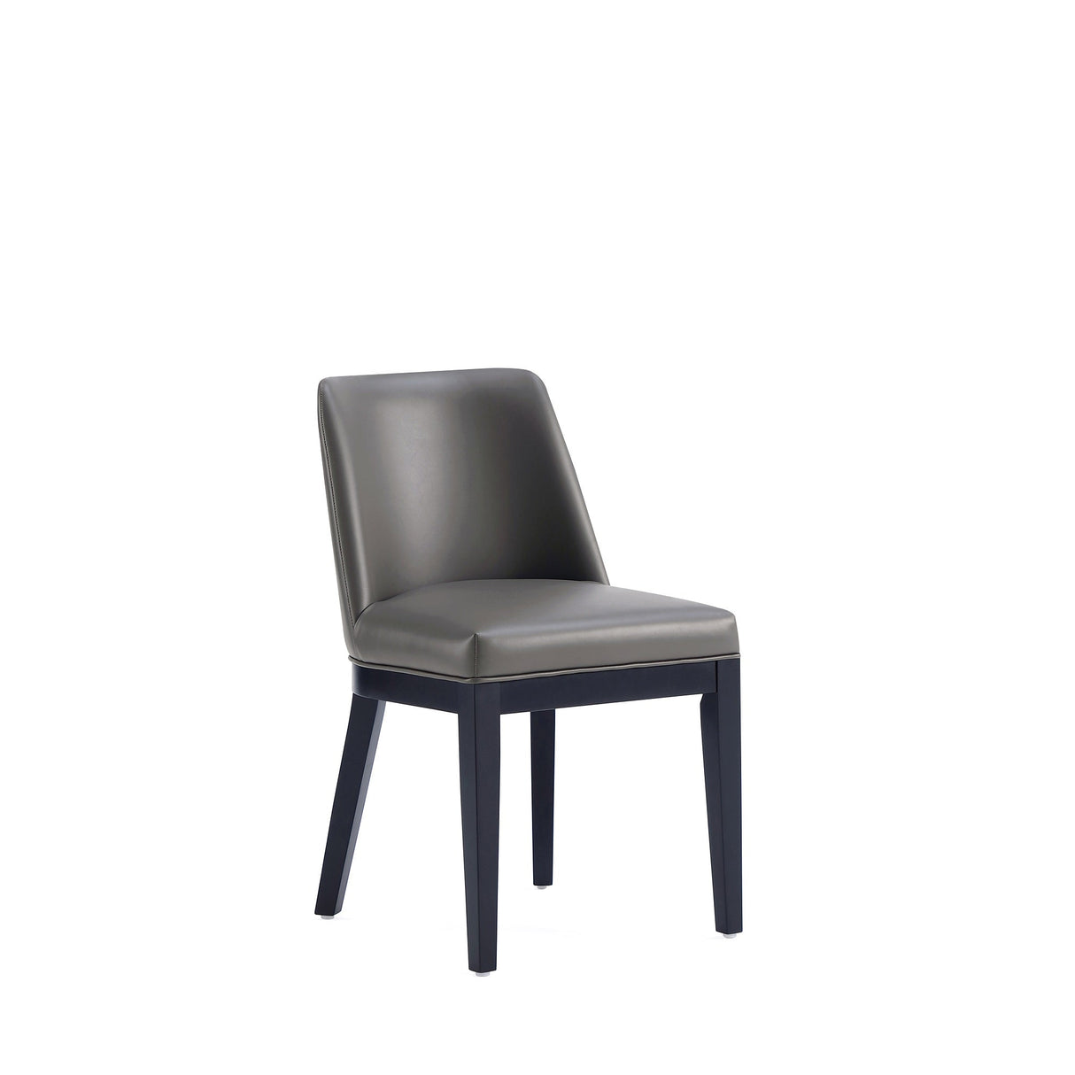 Gansevoort Faux Leather Dining Chair in Pebble Grey (set of 4) by Manhattan Comfort at Eve Furniture