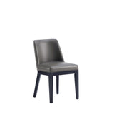 Gansevoort Faux Leather Dining Chair in Pebble Grey (set of 4) by Manhattan Comfort at Eve Furniture