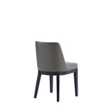 Gansevoort Faux Leather Dining Chair in Pebble Grey (set of 4) by Manhattan Comfort at Eve Furniture