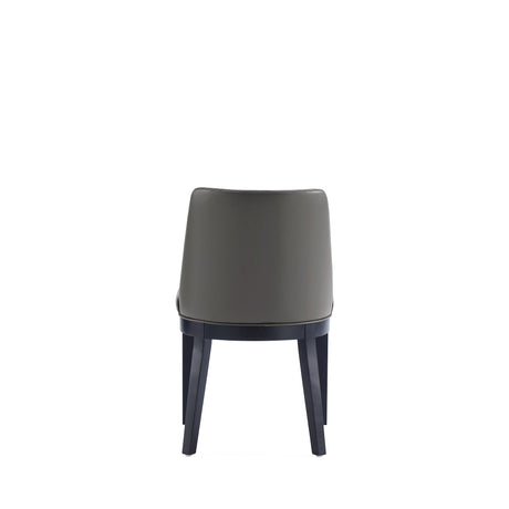 Gansevoort Faux Leather Dining Chair in Pebble Grey (set of 4) by Manhattan Comfort at Eve Furniture