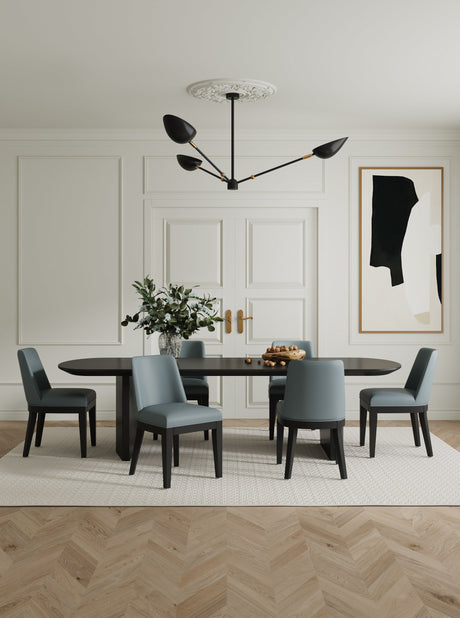 Gansevoort Faux Leather Dining Chair in Pewter (set of 2) by Manhattan Comfort at Eve Furniture