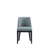 Gansevoort Faux Leather Dining Chair in Pewter (set of 2) by Manhattan Comfort at Eve Furniture