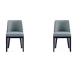 Gansevoort Faux Leather Dining Chair in Pewter (set of 2) by Manhattan Comfort at Eve Furniture