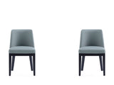 Gansevoort Faux Leather Dining Chair in Pewter (set of 2) by Manhattan Comfort at Eve Furniture