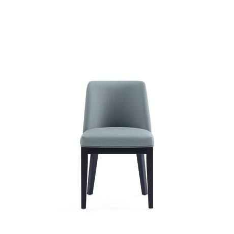 Gansevoort Faux Leather Dining Chair in Pewter (set of 4) by Manhattan Comfort at Eve Furniture