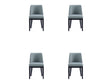 Gansevoort Faux Leather Dining Chair in Pewter (set of 4) by Manhattan Comfort at Eve Furniture