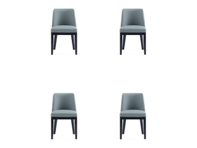 Gansevoort Faux Leather Dining Chair in Pewter (set of 4) by Manhattan Comfort at Eve Furniture