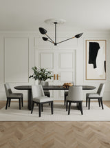 Gansevoort Faux Leather Dining Chair in Stone Grey (set of 2) by Manhattan Comfort at Eve Furniture