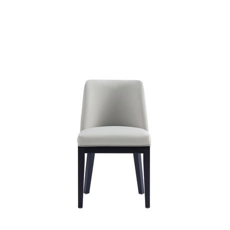 Gansevoort Faux Leather Dining Chair in Stone Grey (set of 2) by Manhattan Comfort at Eve Furniture