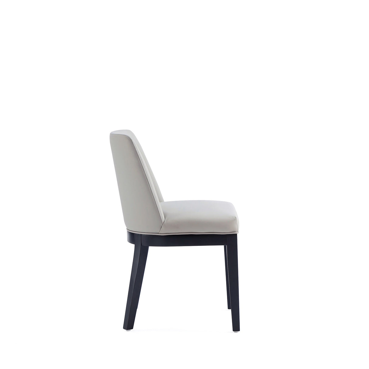 Gansevoort Faux Leather Dining Chair in Stone Grey (set of 2) by Manhattan Comfort at Eve Furniture