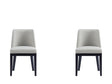 Gansevoort Faux Leather Dining Chair in Stone Grey (set of 2) by Manhattan Comfort at Eve Furniture
