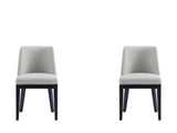 Gansevoort Faux Leather Dining Chair in Stone Grey (set of 2) by Manhattan Comfort at Eve Furniture