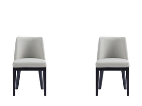 Gansevoort Faux Leather Dining Chair in Stone Grey (set of 2) by Manhattan Comfort at Eve Furniture