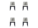 Gansevoort Faux Leather Dining Chair in Stone Grey (set of 4) by Manhattan Comfort at Eve Furniture