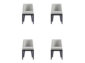 Gansevoort Faux Leather Dining Chair in Stone Grey (set of 4) by Manhattan Comfort at Eve Furniture