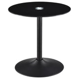 Ganso Black 3-Piece Round Glass Top Coffee and End Table Set by Coaster at Eve Furniture