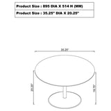 Ganso Black 3-Piece Round Glass Top Coffee and End Table Set by Coaster at Eve Furniture