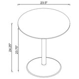 Ganso Black Round Metal End Table with Tempered Glass Top by Coaster at Eve Furniture