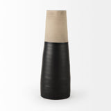 Garand Large Two-Toned Black/Natural Ceramic Jug by Mercana at Eve Furniture