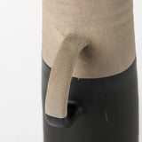 Garand Medium Two-Toned Black/Natural Ceramic Jug by Mercana at Eve Furniture
