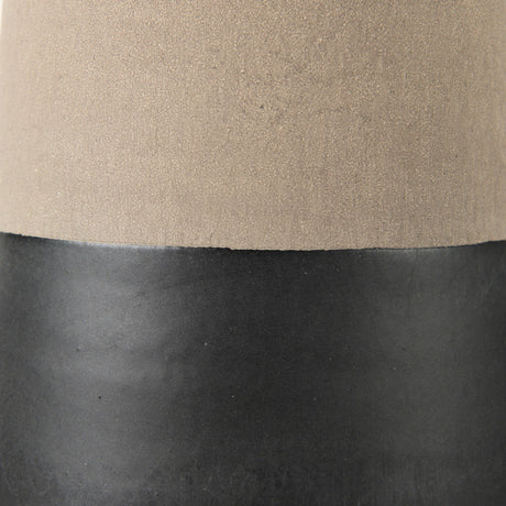 Garand Medium Two-Toned Black/Natural Ceramic Jug by Mercana at Eve Furniture