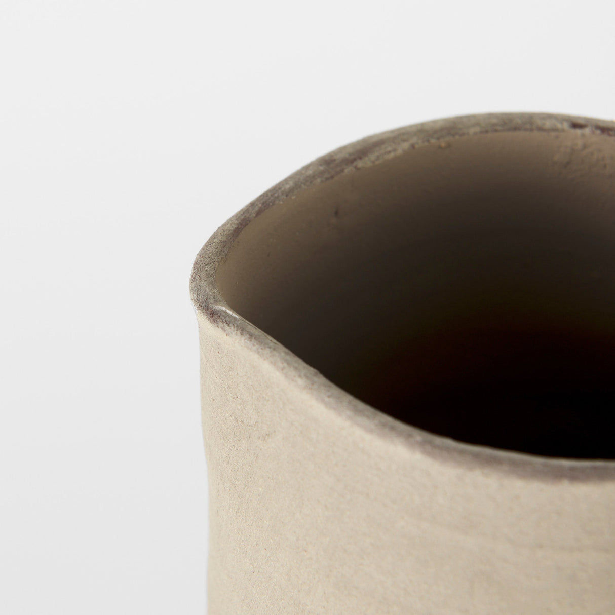 Garand Medium Two-Toned White Natural Ceramic Jug by Mercana at Eve Furniture