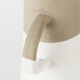 Garand Medium Two-Toned White Natural Ceramic Jug by Mercana at Eve Furniture