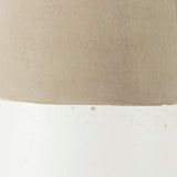 Garand Medium Two-Toned White Natural Ceramic Jug by Mercana at Eve Furniture