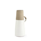 Garand Medium Two-Toned White Natural Ceramic Jug by Mercana at Eve Furniture