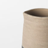 Garand Small Two-Toned Black/Natural Ceramic Jug by Mercana at Eve Furniture