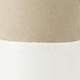 Garand Small Two-Toned White Natural Ceramic Jug by Mercana at Eve Furniture