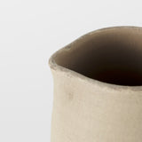 Garand Small Two-Toned White Natural Ceramic Jug by Mercana at Eve Furniture