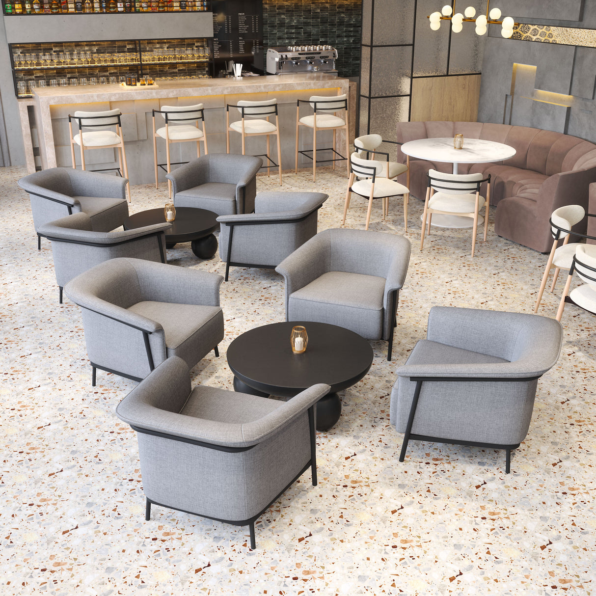 Garbi Beige Modular Sectional by Zuomod at Eve Furniture