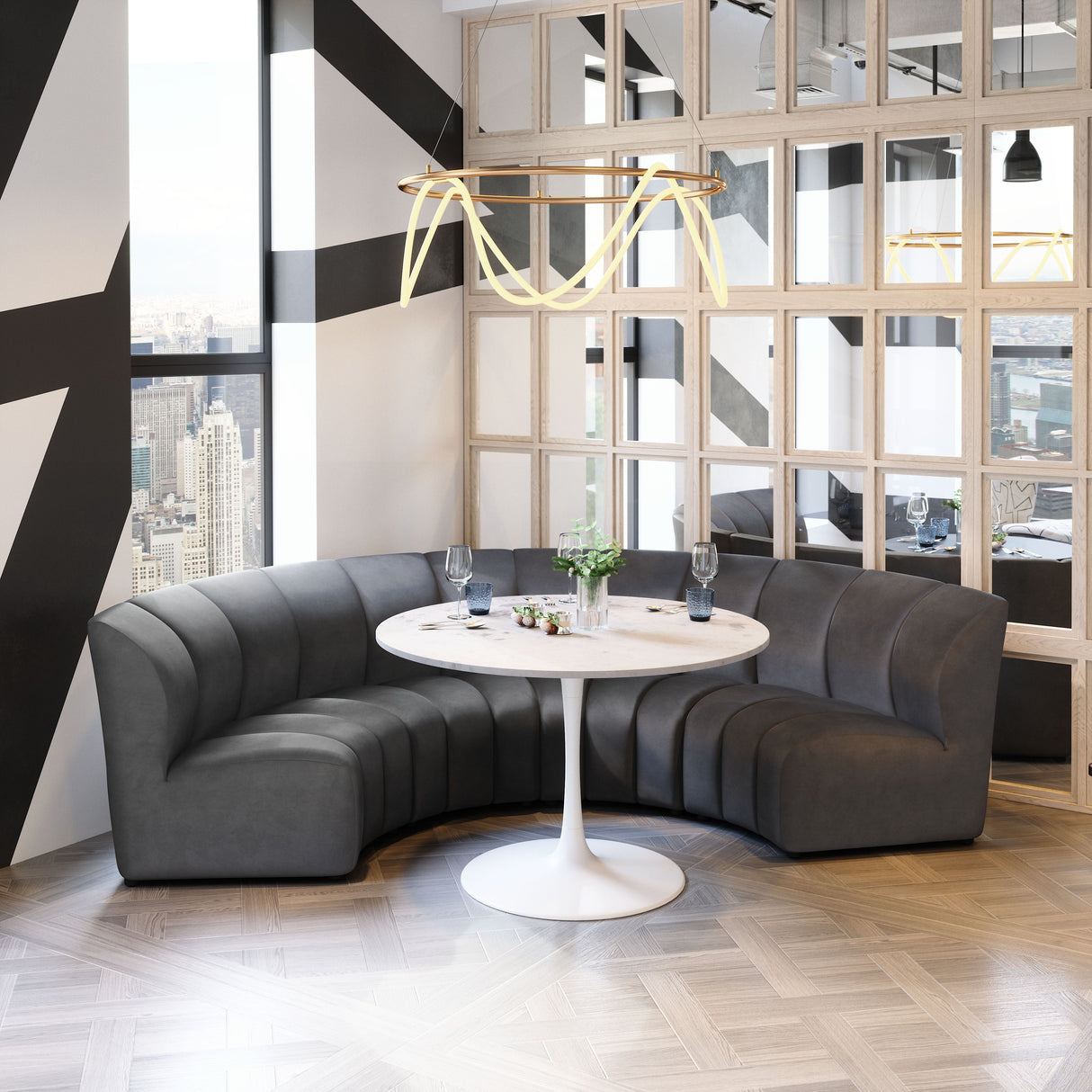 Garbi Black Modular Sectional by Zuomod at Eve Furniture