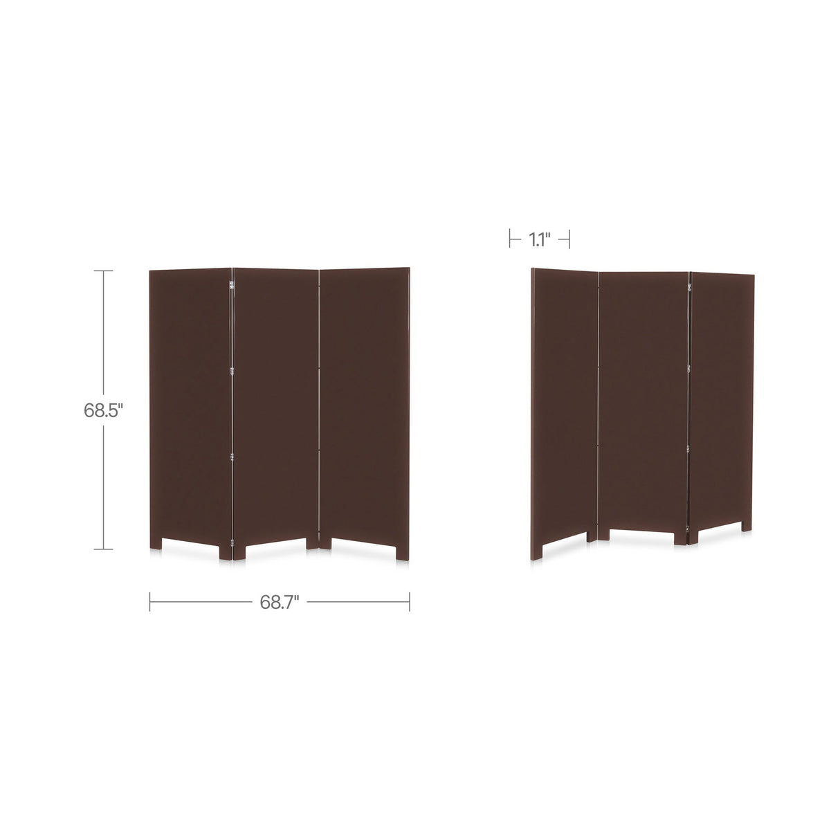 Garbo Dark Brown Lacquer Screen by Moe's Home at Eve Furniture