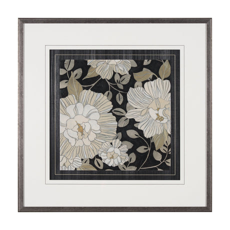 Garden Noir I by June Erica Vess a Hand Embellished Textured Framed Art Print Matted under Glass by Mercana at Eve Furniture