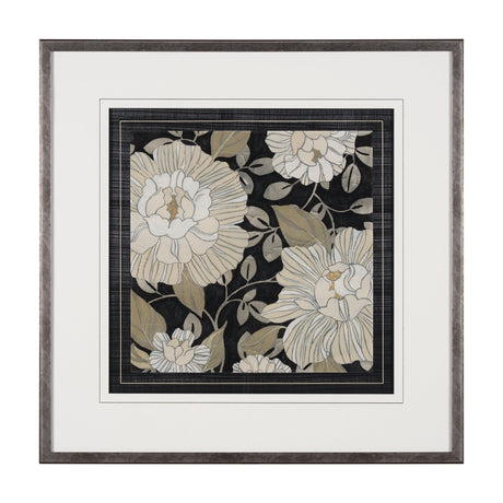 Garden Noir II by June Erica Vess a Hand Embellished Textured Framed Art Print Matted under Glass by Mercana at Eve Furniture