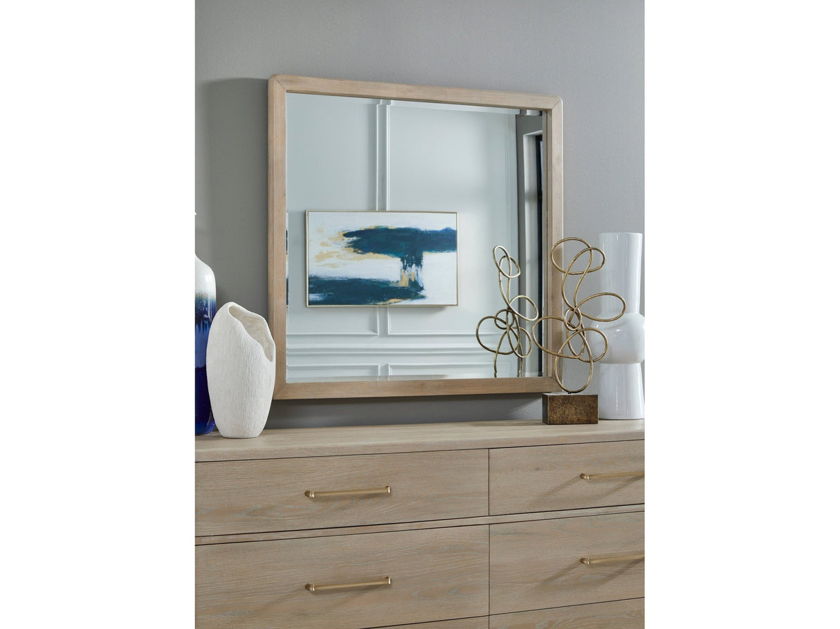 Gardenia Beveled Glass Wall or Dresser Mirror in Chai by Modus Furniture at Eve Furniture